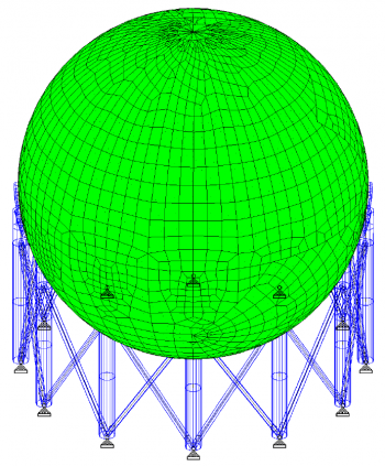 3D model of the main structure was made with a 3rd-party general FEA software