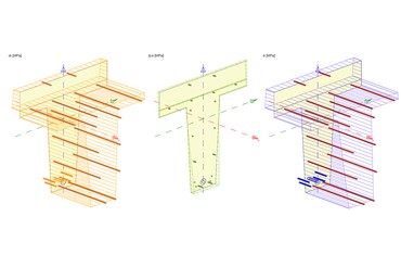IDEA StatiCa Concrete - Stress in 3D view
