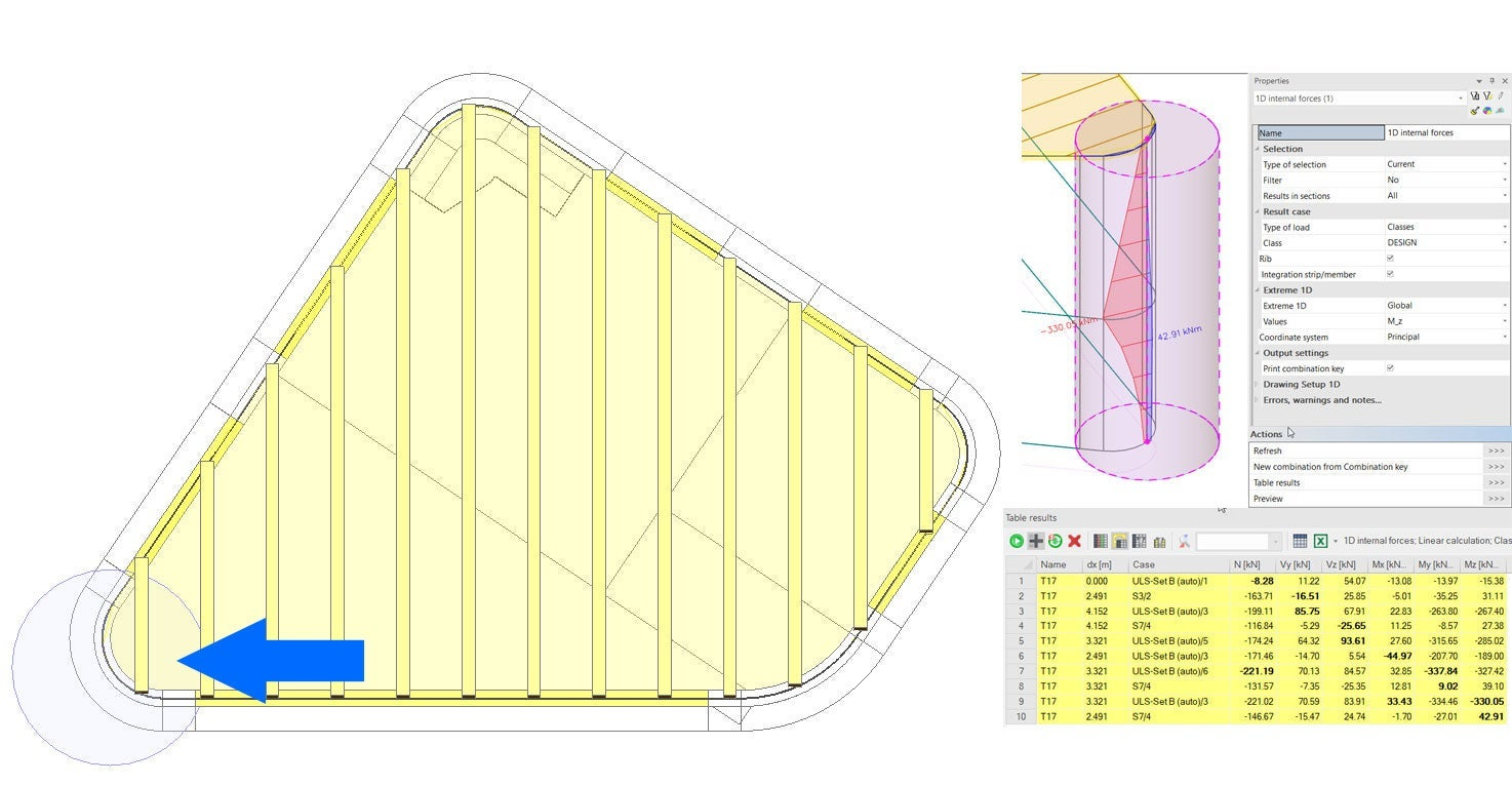 IDEA StatiCa - Curved shear wall design